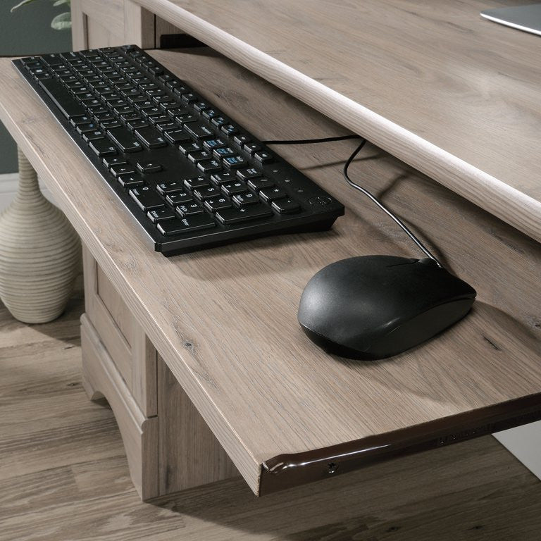 Classic Desk, Rectangular Top With Storage Drawers & Pull Handles, Laurel Oak