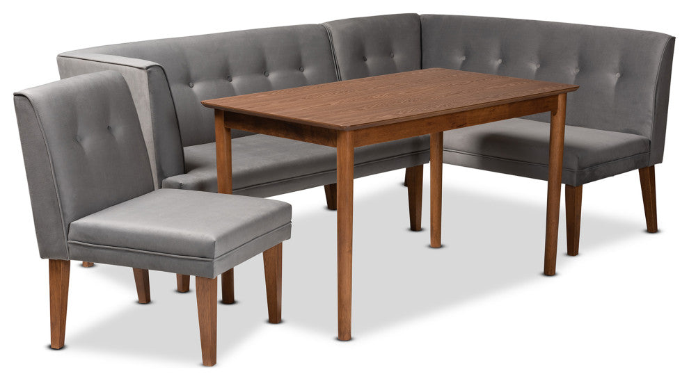 Chelsey Mid-Century Modern Dining Collection, 4-Piece Set
