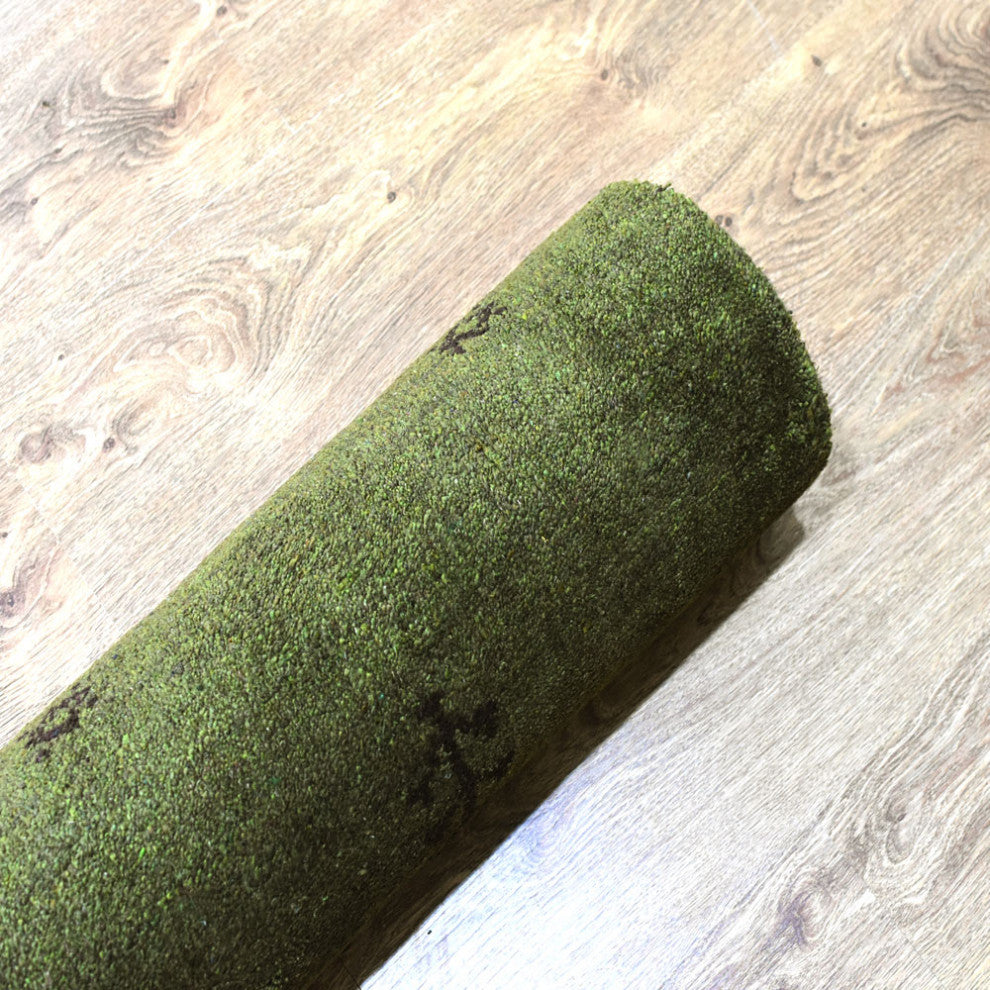 HAND KNOTTED LOOM SILK AREA RUGS-6'x9',Rectangle,Green Brown,Contemporary