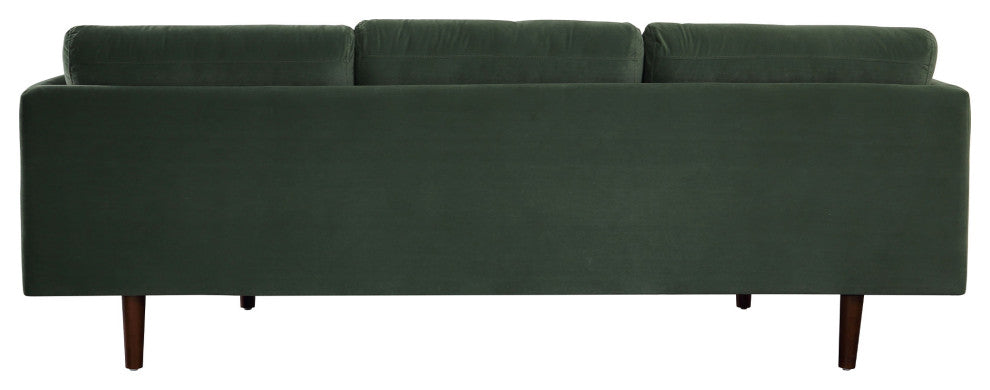 Minae Modern Contemporary Velvet Sofa, Green