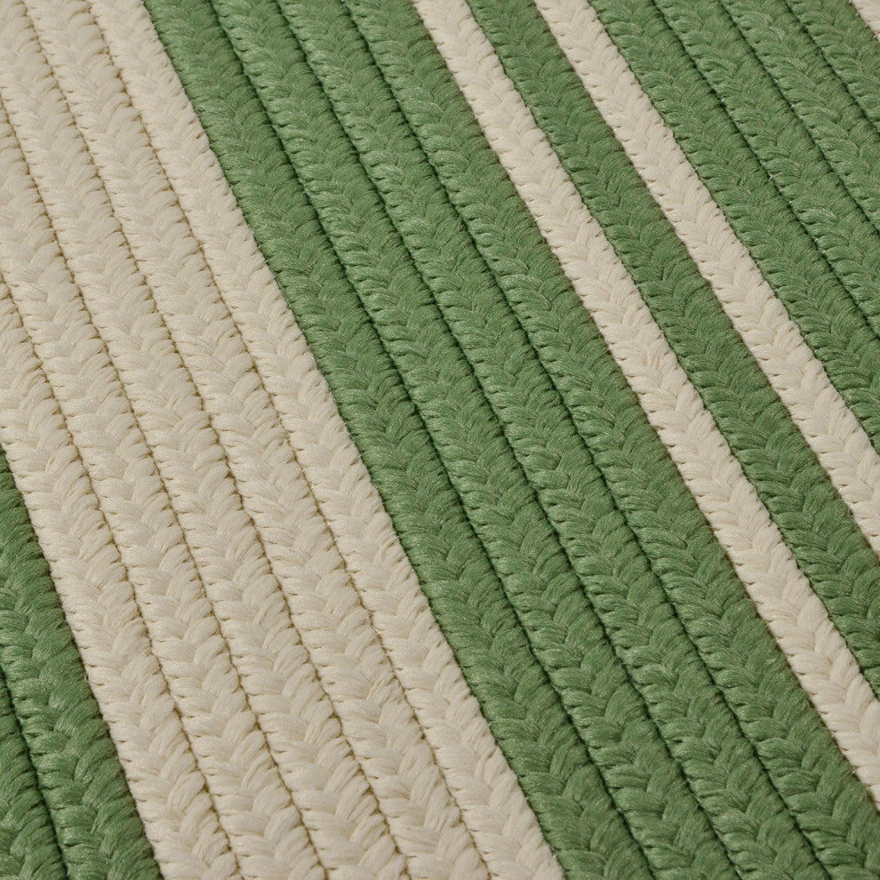 Colonial Mills Bayou Braided Rug, Green, 42"x66"