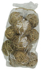 12 Pc Natural Brown Dried Reed Decorative Balls Accent Vase Bowl Filler Spheres