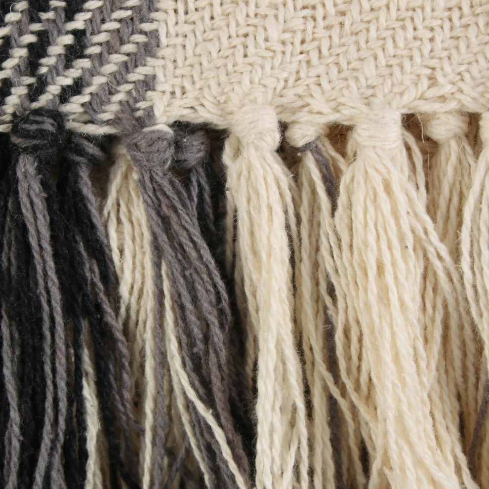 Black Farmhouse Plaid Throw