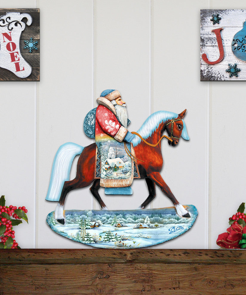Horsey Santa Door Hanger