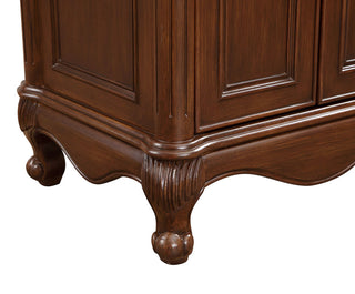 30" Single Bathroom Vanity, Teak Color With Ivory White Quartz