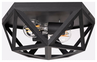 Kai, 2-Light Flush Mount, Black Finish