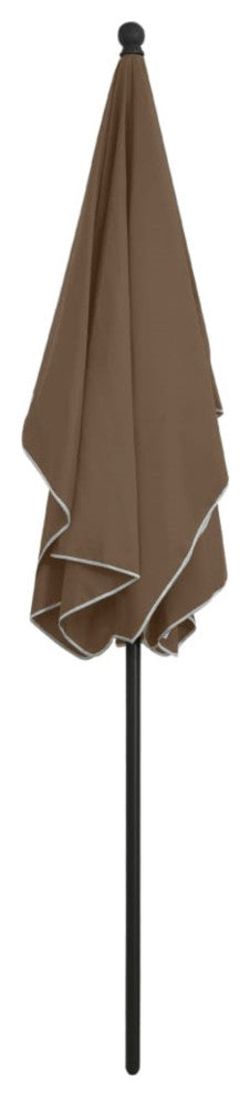 vidaXL Garden Parasol with Pole 82.7"x55.1" Taupe