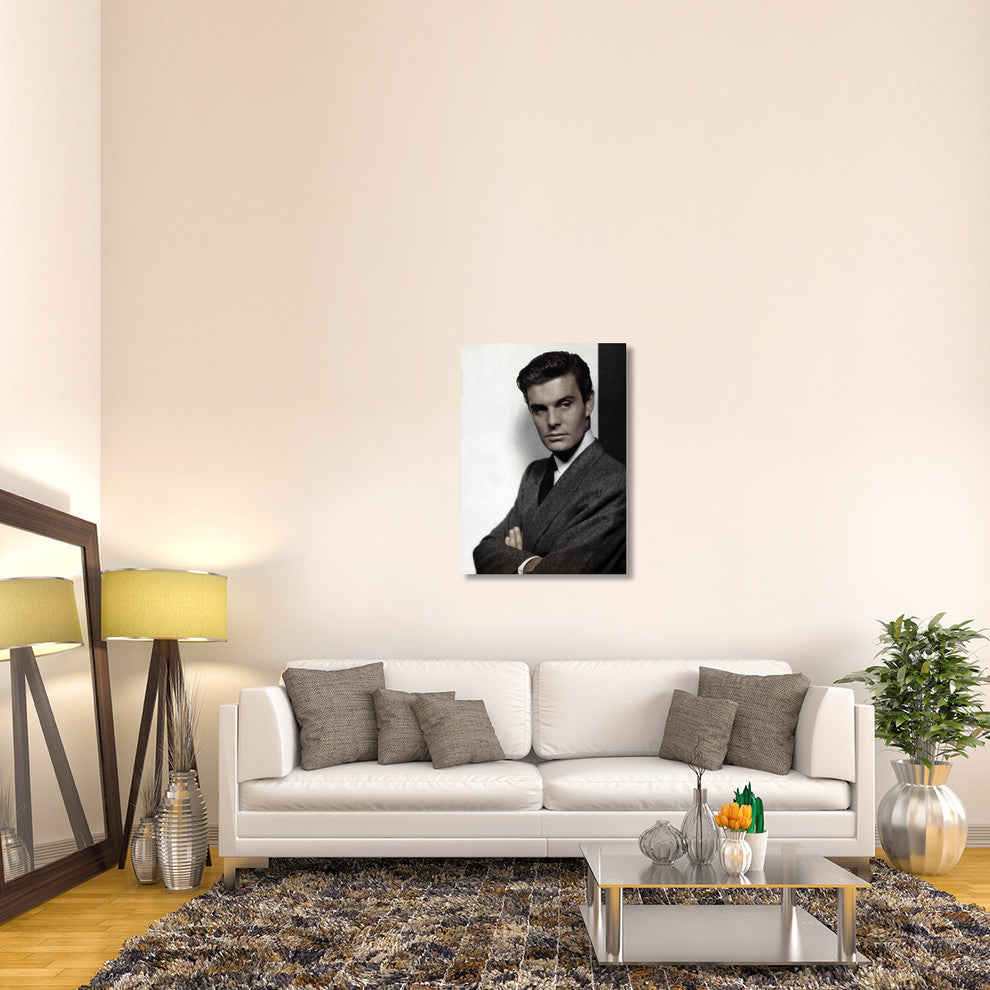 "Louis Jourdan" Stretched Canvas Giclee by Hollywood Photo Archive, 29x40"