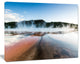Grand Prismatic Spring at Sunset, Seashore Canvas Art Print, 60"x28"