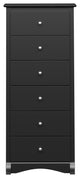 Prepac Sonoma 6 Drawer Chest in Black Finish