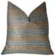 Jesper Jade Green and Beige Luxury Throw Pillow, 22"x22"
