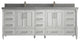 Aberdeen 84 Double Sink Bath Vanity in Coventry Gray 2" Piatra Gray