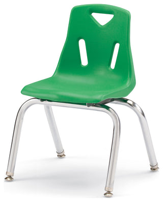 Berries Stacking Chair with Chrome-Plated Legs - 14" Ht - Purple