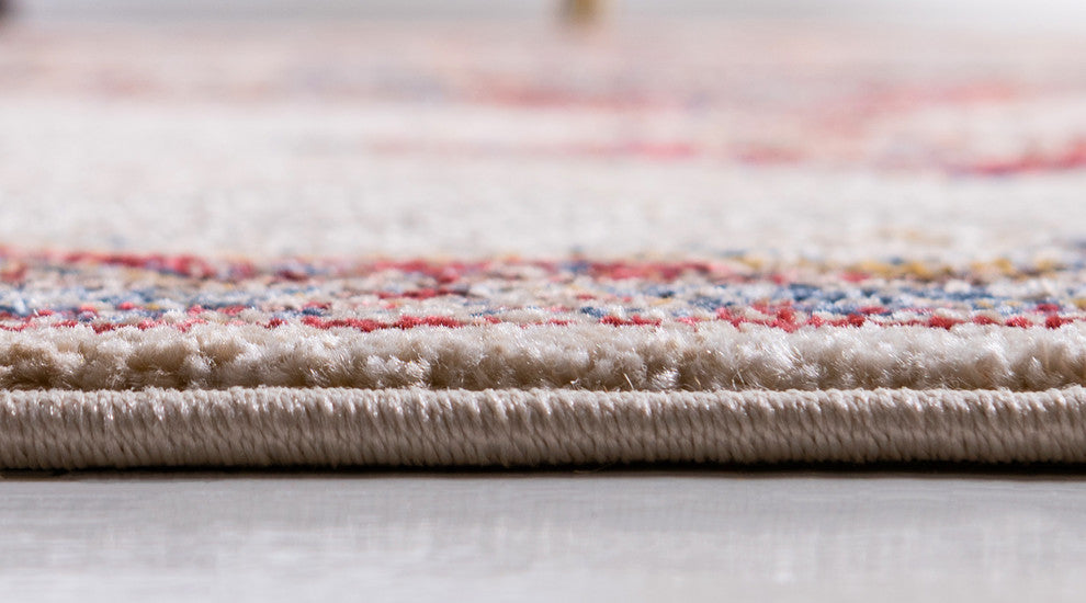 Unique Loom Cream Helios Utopia 4' 0 x 6' 0 Area Rug