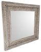 Gray Wash Moulding Spindle Mirror