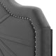 Headboard, Twin Size, Velvet, Dark Gray, Modern Contemporary, Bedroom