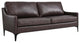 Modway Corland Modern Style Leather and Metal Sofa in Brown Finish