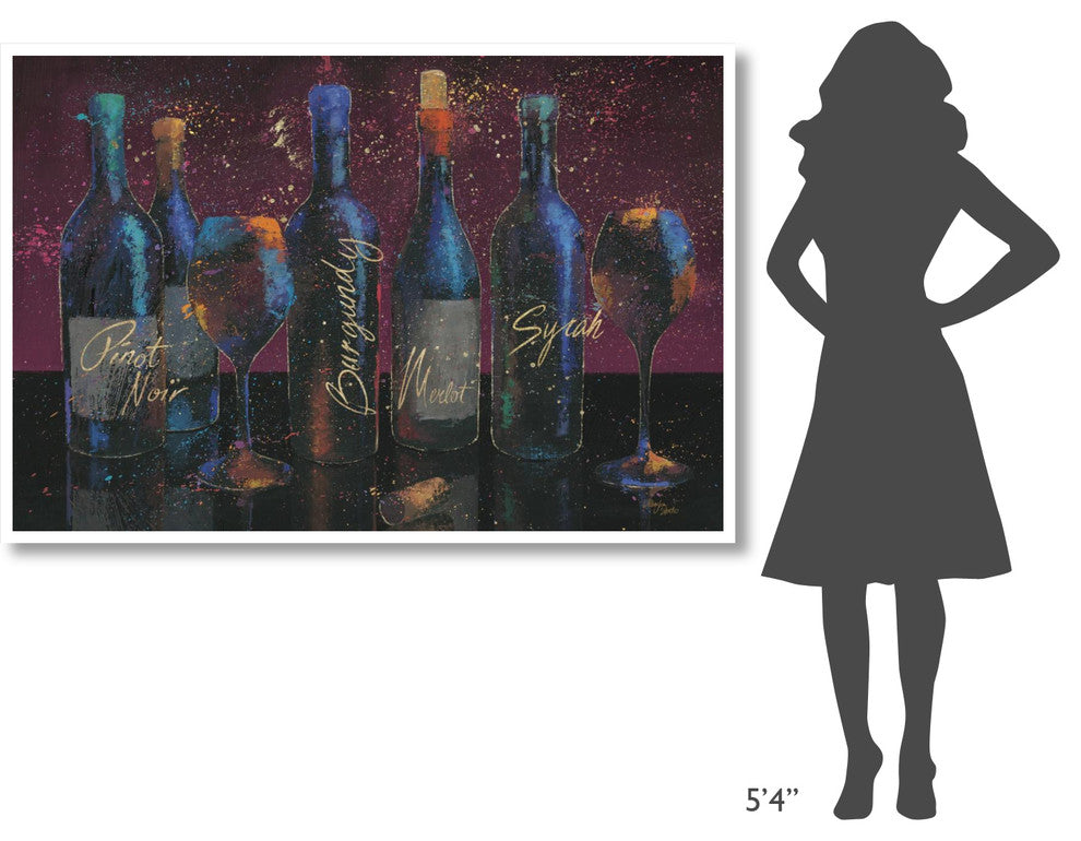 "Wine Splash Dark I" Digital Paper Print by Wellington Studio, 62"x42"