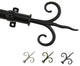 Norman 13/16" Diameter Curtain Rod, Black, 18-28"