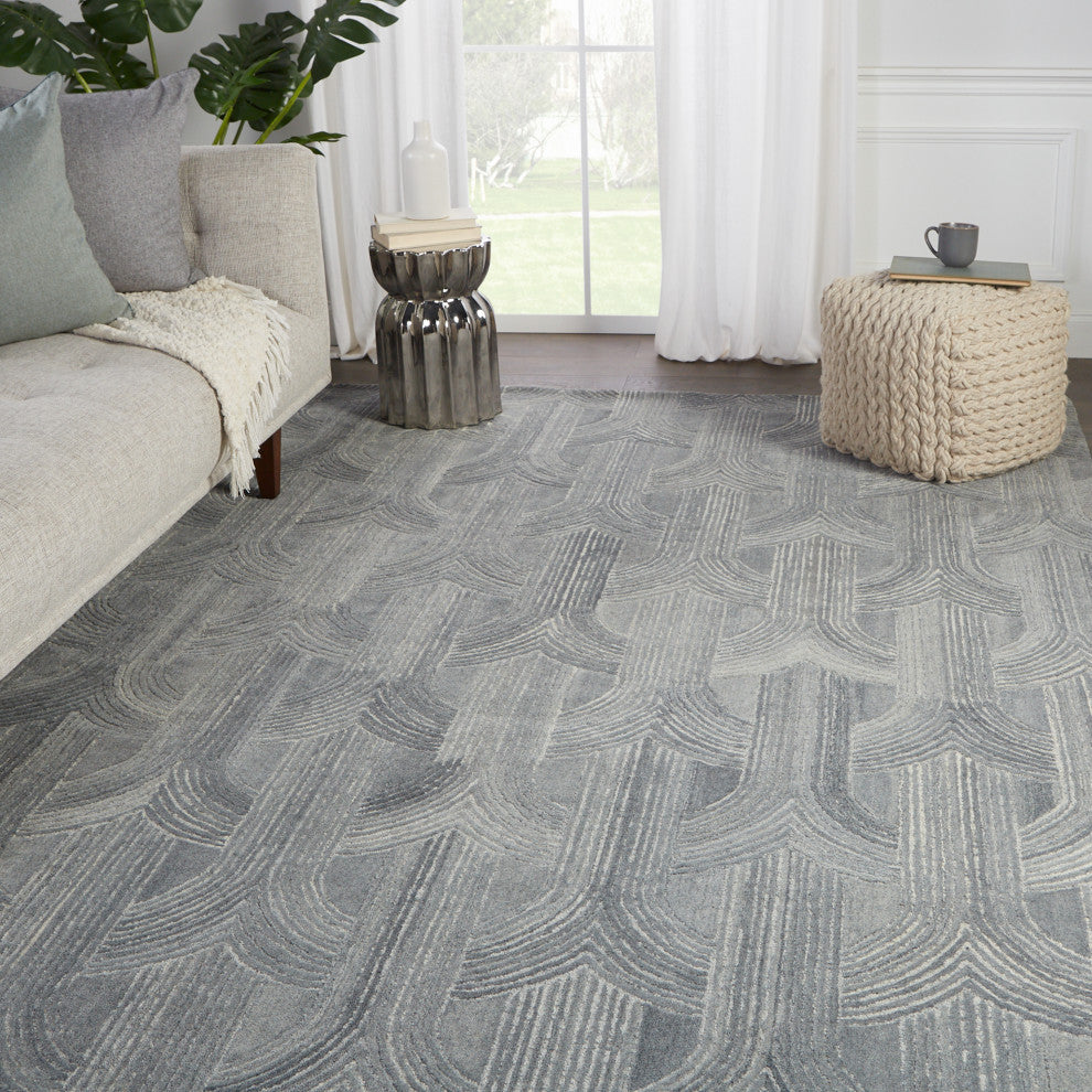 Verde Home by Jaipur Living Manhattan Handmade Gray Rug, 10' Rnd