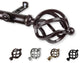 Twist Curtain Rod, Cocoa, 120-170"