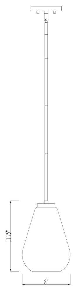 Z-Lite 488P8 Ayra 8"W Mini Pendant - Olde Brass