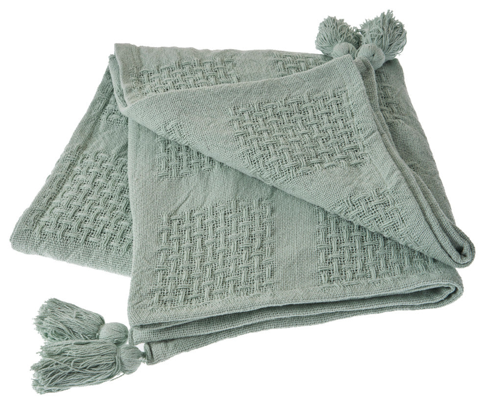 Charming Light Blue Throw Blanket, Jade