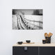 Endless Fences Black and White Landscape Photo Unframed Wall Art Print, 24" X 36"
