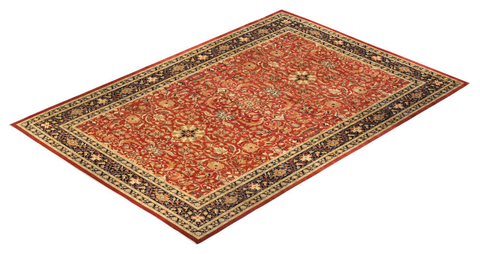 Eclectic, One-of-a-Kind Hand-Knotted Area Rug Orange, 12'2"x18'1"