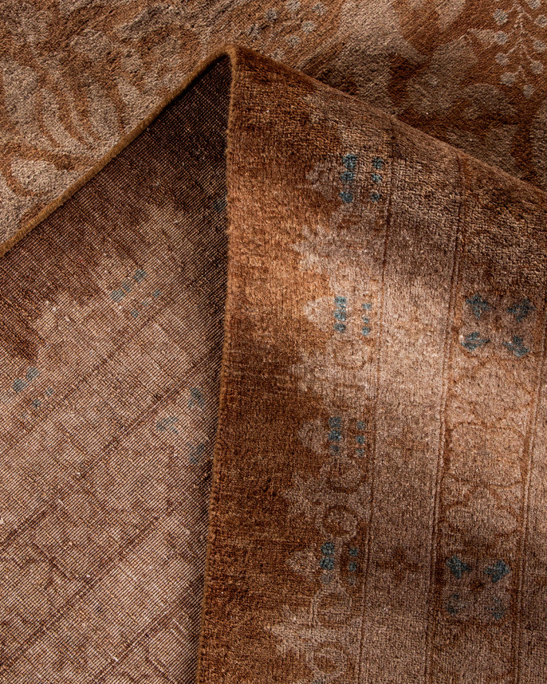 Fine Vibrance, One-of-a-Kind Handmade Area Rug Brown, 15'6"x12'6"
