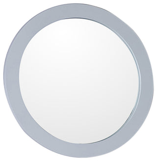 Arlo Round Framed Mirror, White