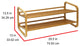 Oceanstar Bamboo Shoe Rack, 2 Tier