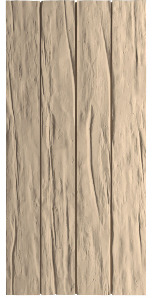 Rustic 4 Board Joined B-N-B Faux Wood Shutters, Riverwood, 22x86"