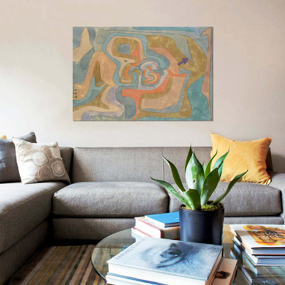 "Flying Away (Entfliegen) 1934" by Paul Klee, Canvas Print, 40x26"