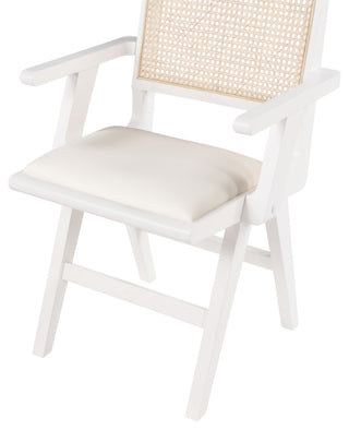 Abby Chair, White, White Finish, Arm Chair