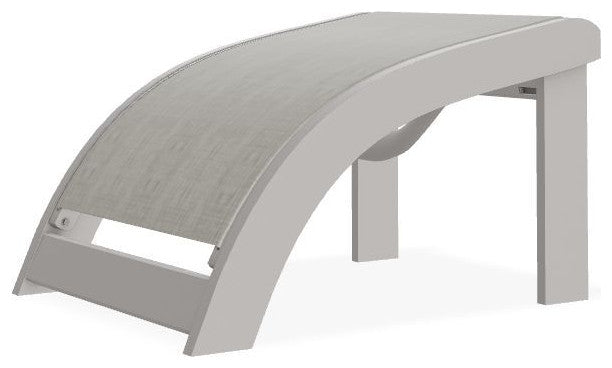 Adirondack Sling Outdoor Ottoman, Smoke/Warm Gray