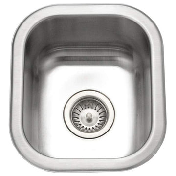 Houzer CS-1307 Club 12-3/8" Undermount Single Basin Stainless - Stainless Steel