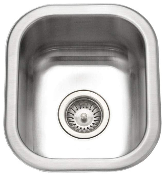 Houzer CS-1307 Club 12-3/8" Undermount Single Basin Stainless - Stainless Steel