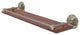 Monte Carlo 22" Solid Wood Shelf with Gallery Rail, Polished Nickel