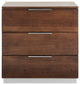 Safavieh Brylin 3 Drawer Nightstand, Dark Walnut