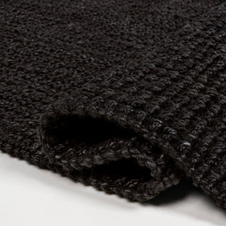 Pata Hand Woven Chunky Jute Black 4 ft. x 6 ft. Area Rug