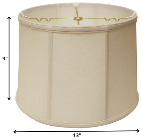 13" Off White Throwback Drum Linen Lampshade