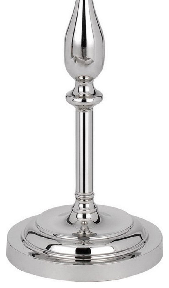 Benzara BM282145 Ava 61" Floor Lamp, Glass Tray Table, 1 USB Port, Glossy