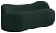 Flair Boucle Fabric Upholstered Bench, Green
