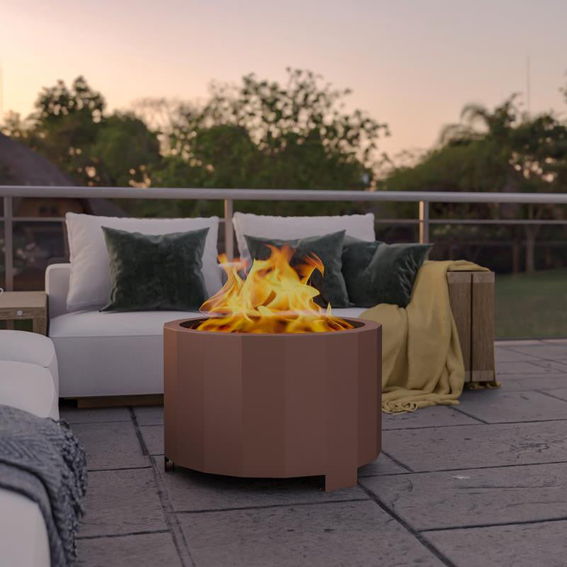 Titus Commercial Grade 27" Smokeless Outdoor Firepit, Bronze