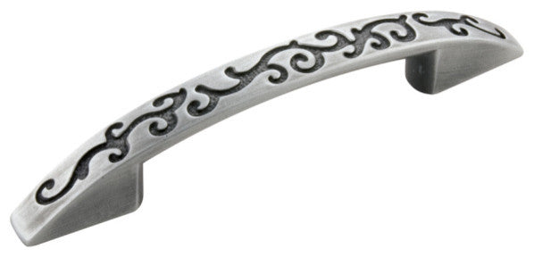 Belwith Hickory 3 " and 96mm Mayfair Satin Pewter Antique Cabinet Pull P3090-SPA