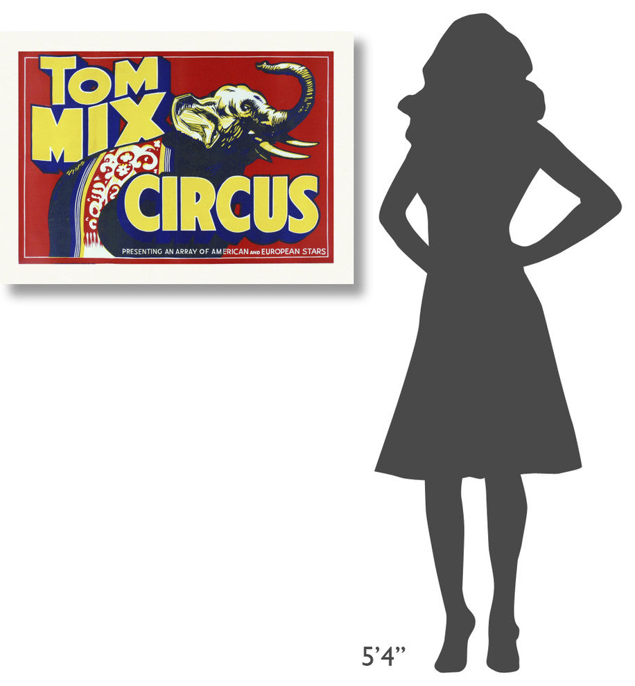 "Tom Mix Circus" Stretched Canvas Giclee by Hollywood Photo Archive, 36x26"