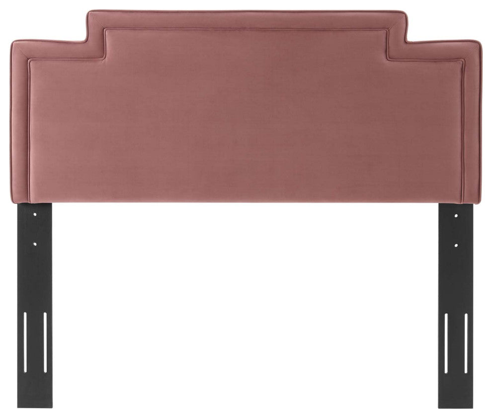 Headboard, Twin Size, Pink, Velvet, French, Mid Century Bedroom Guest Suite