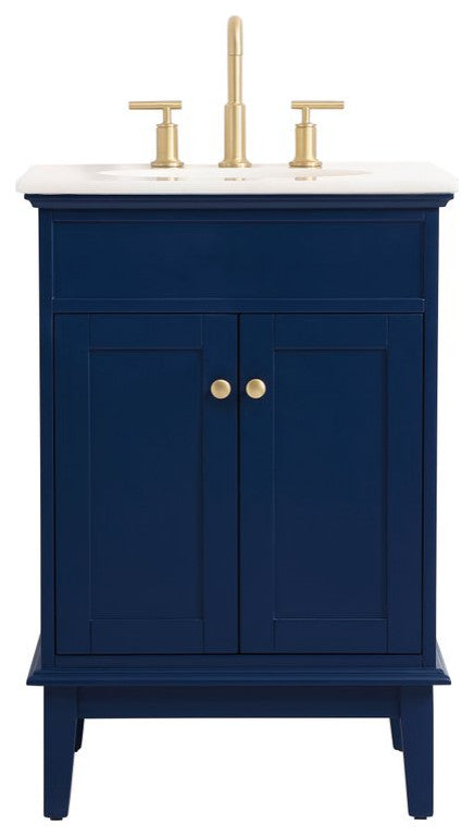 Elegant VF30124BL 24"Single Bathroom Vanity, Blue