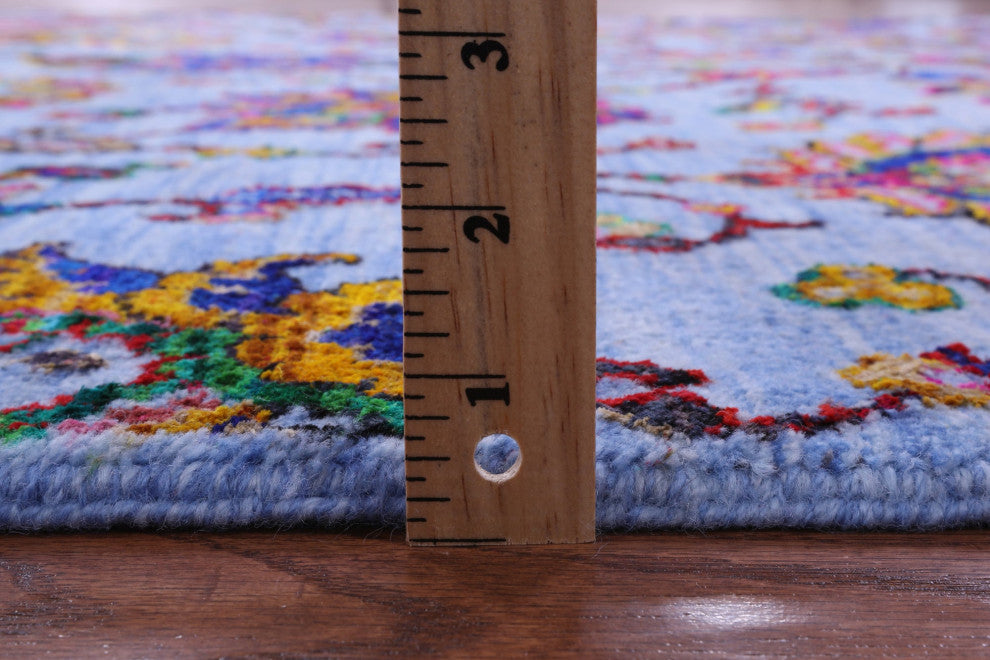 6' 0" X 8' 11" Persian Wool & Silk Handmade Rug - Q14924